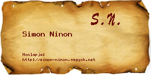 Simon Ninon névjegykártya